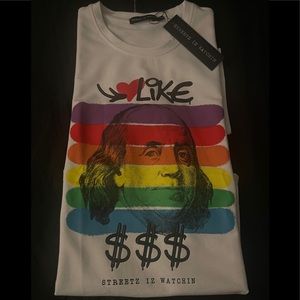Streetz is watchin I like money  tee shirt brand new